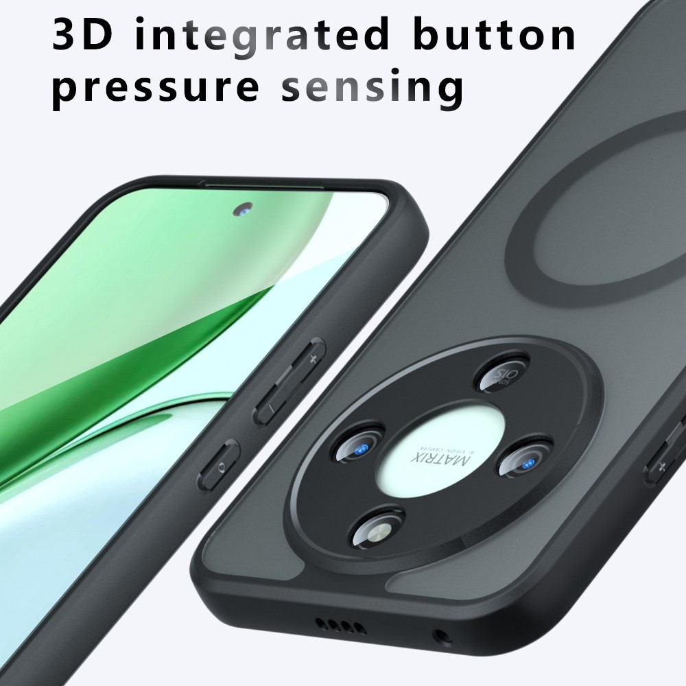 Matte zselés tok MagSafe-rel a Honor Magic 8 Lite 5G-n - fekete