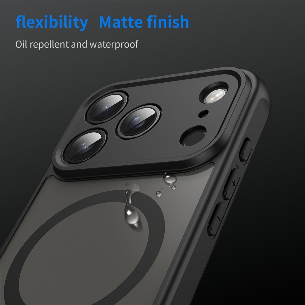Case matt gél tok MagSafe-vel az iPhone 18 Pro Max/17 Pro Max készülékekhez – fekete