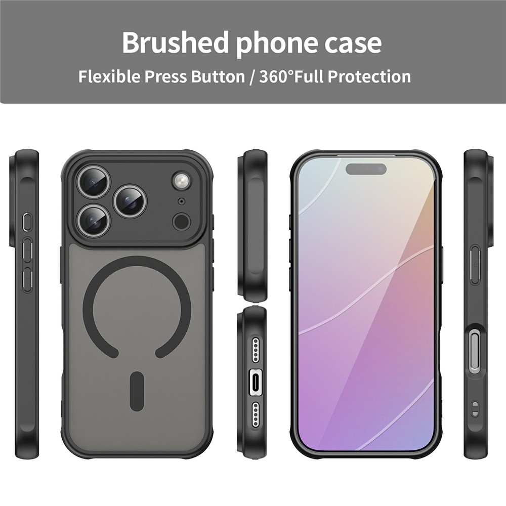Case matt gél tok MagSafe-vel az iPhone 18 Pro Max/17 Pro Max készülékekhez – fekete