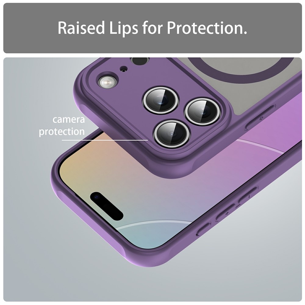 Case matt gél tok MagSafe-vel az iPhone 18 Pro Max/17 Pro Max készülékhez – lila