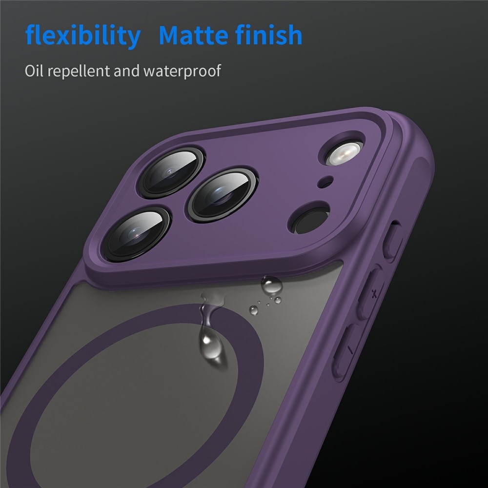 Case matt gél tok MagSafe-vel az iPhone 18 Pro Max/17 Pro Max készülékhez – lila