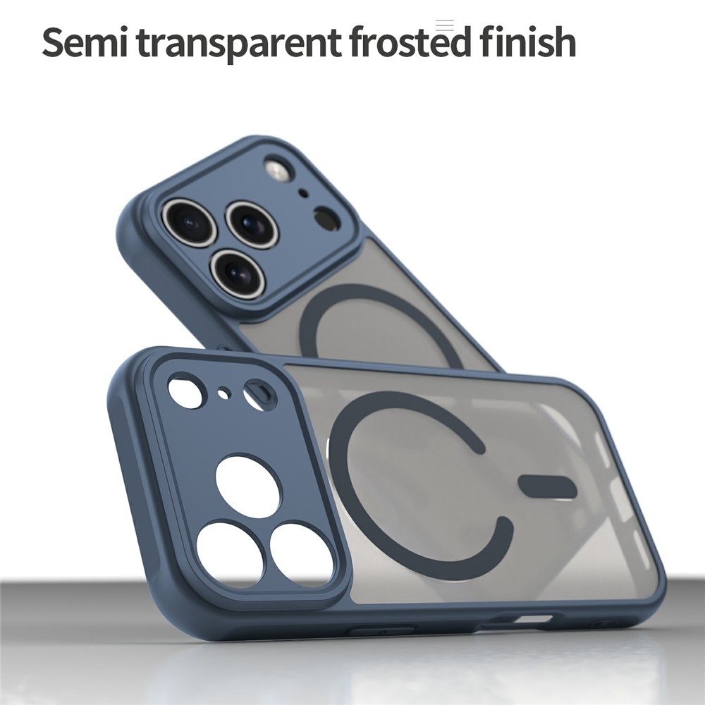 Case matt gél tok MagSafe-kompatibilis iPhone 18 Pro Max/17 Pro Max-hoz – kék