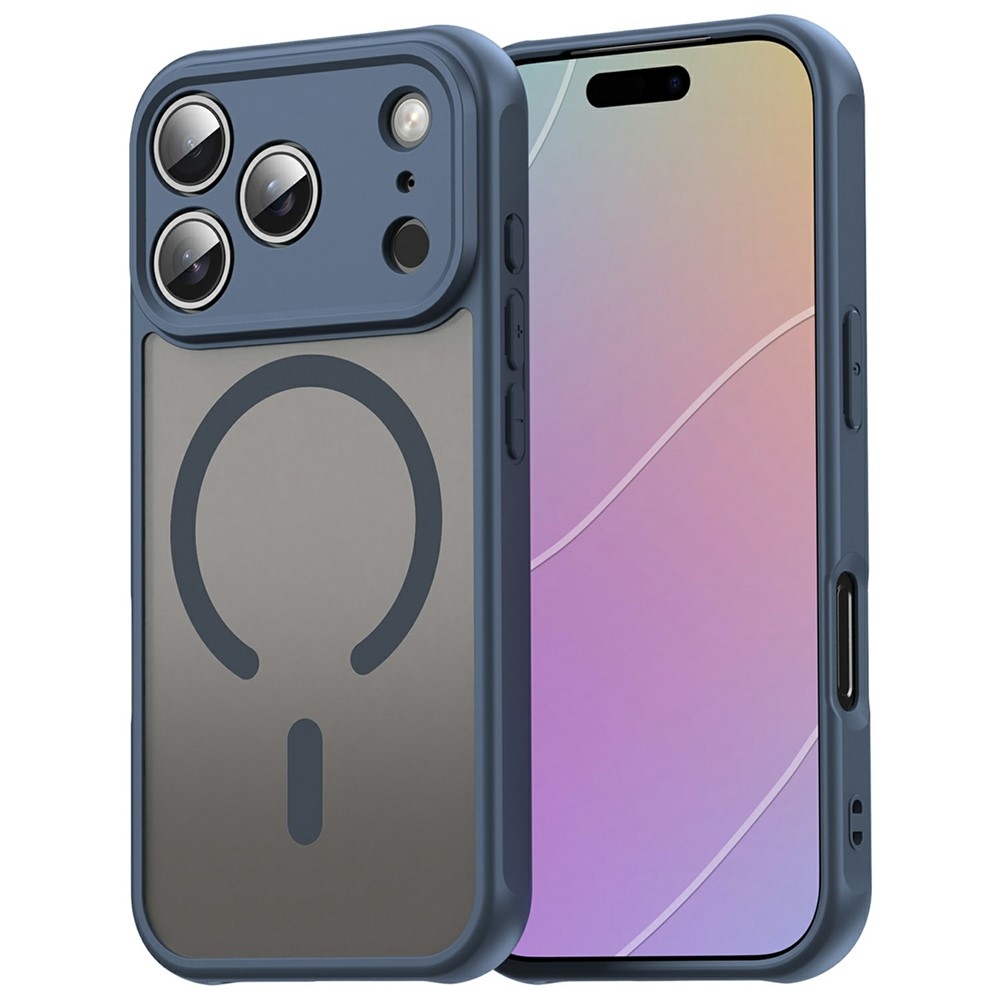 Case matt gél tok MagSafe-kompatibilis iPhone 18 Pro Max/17 Pro Max-hoz – kék