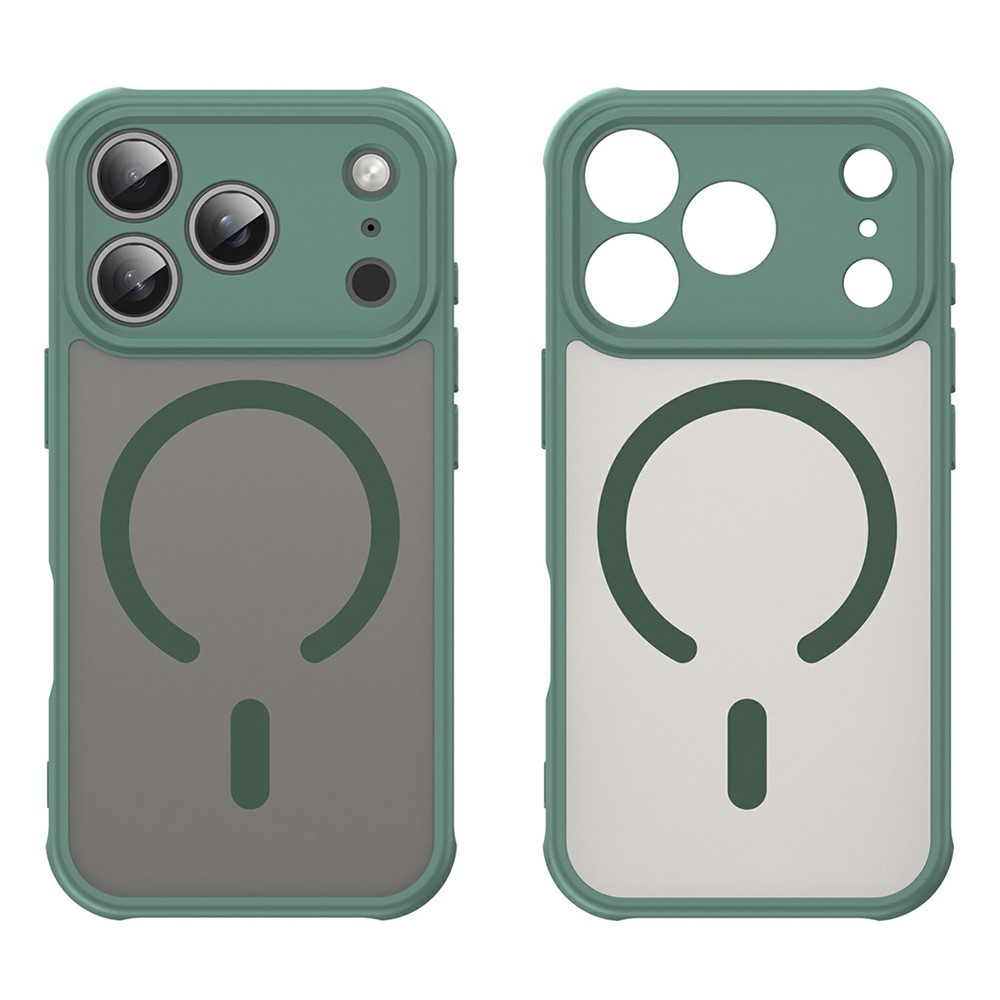 Case matt gél tok MagSafe-vel az iPhone 18 Pro Max/17 Pro Max-hoz – zöld