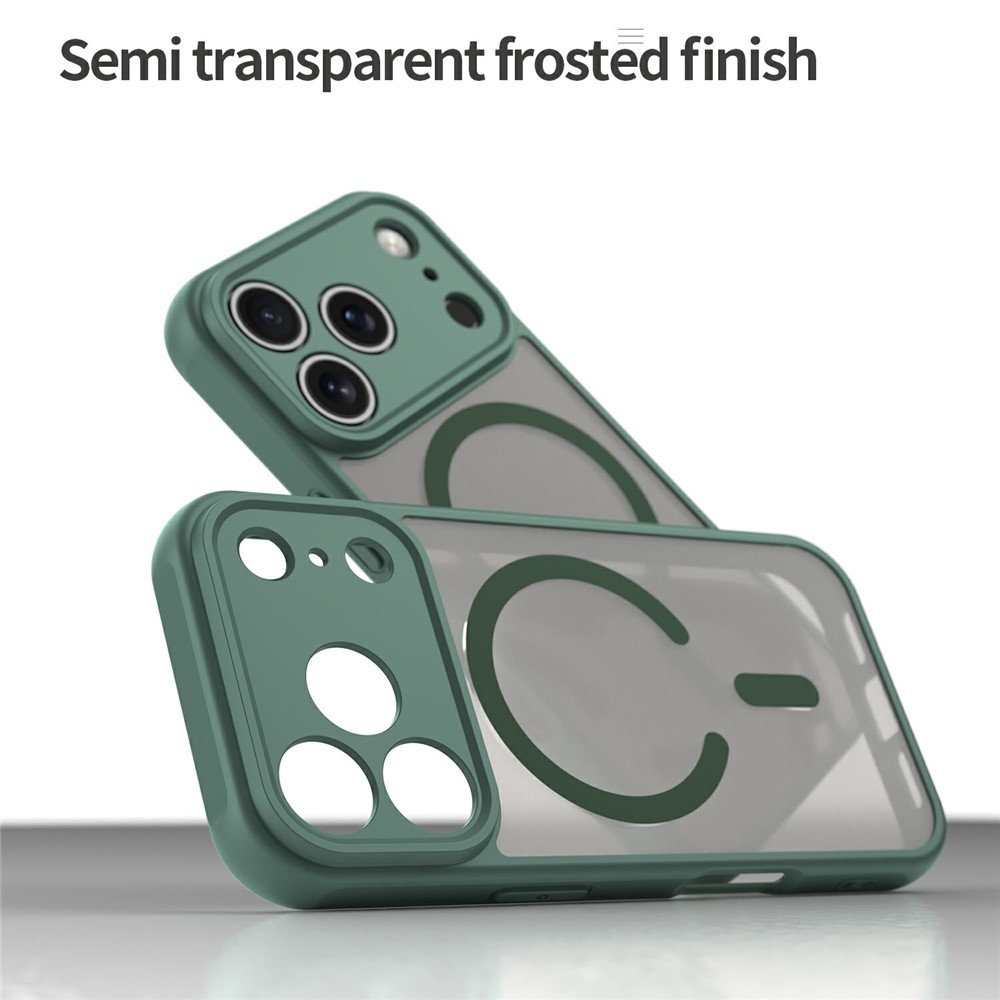 Case matt gél tok MagSafe-vel az iPhone 18 Pro Max/17 Pro Max-hoz – zöld