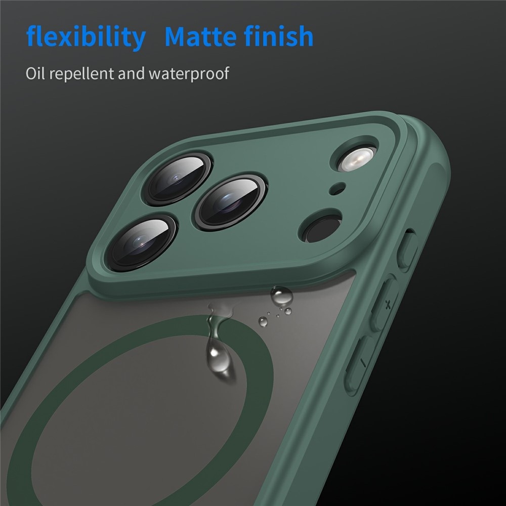 Case matt gél tok MagSafe-vel az iPhone 18 Pro Max/17 Pro Max-hoz – zöld