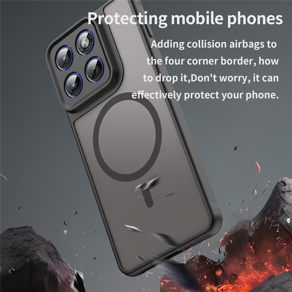 Matta zselés tok MagSafe-val a Motorola Edge 70 5G-hez - fekete