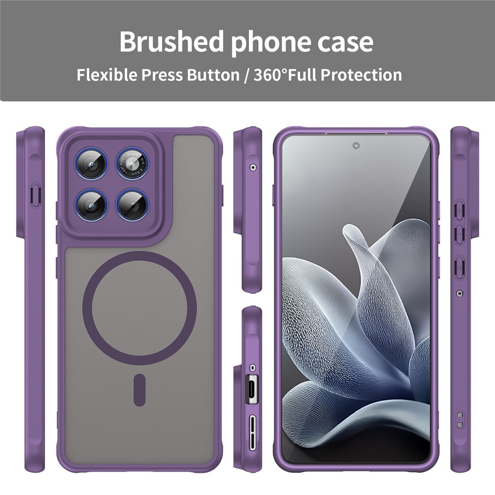 Matta zselés tok MagSafe-val a Motorola Edge 70 5G számára - lila