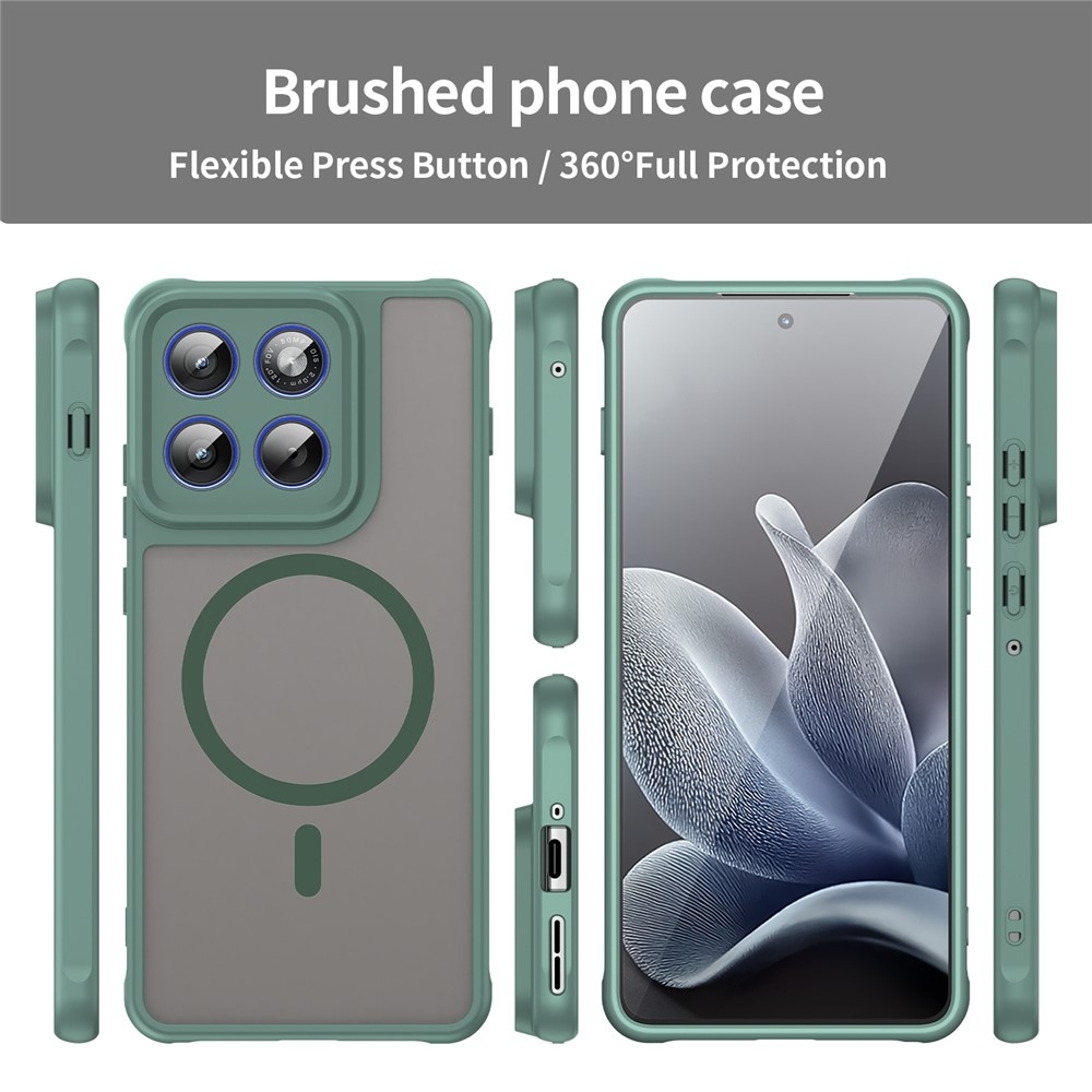 Matta zselés tok MagSafe-val a Motorola Edge 70 5G-hez - zöld