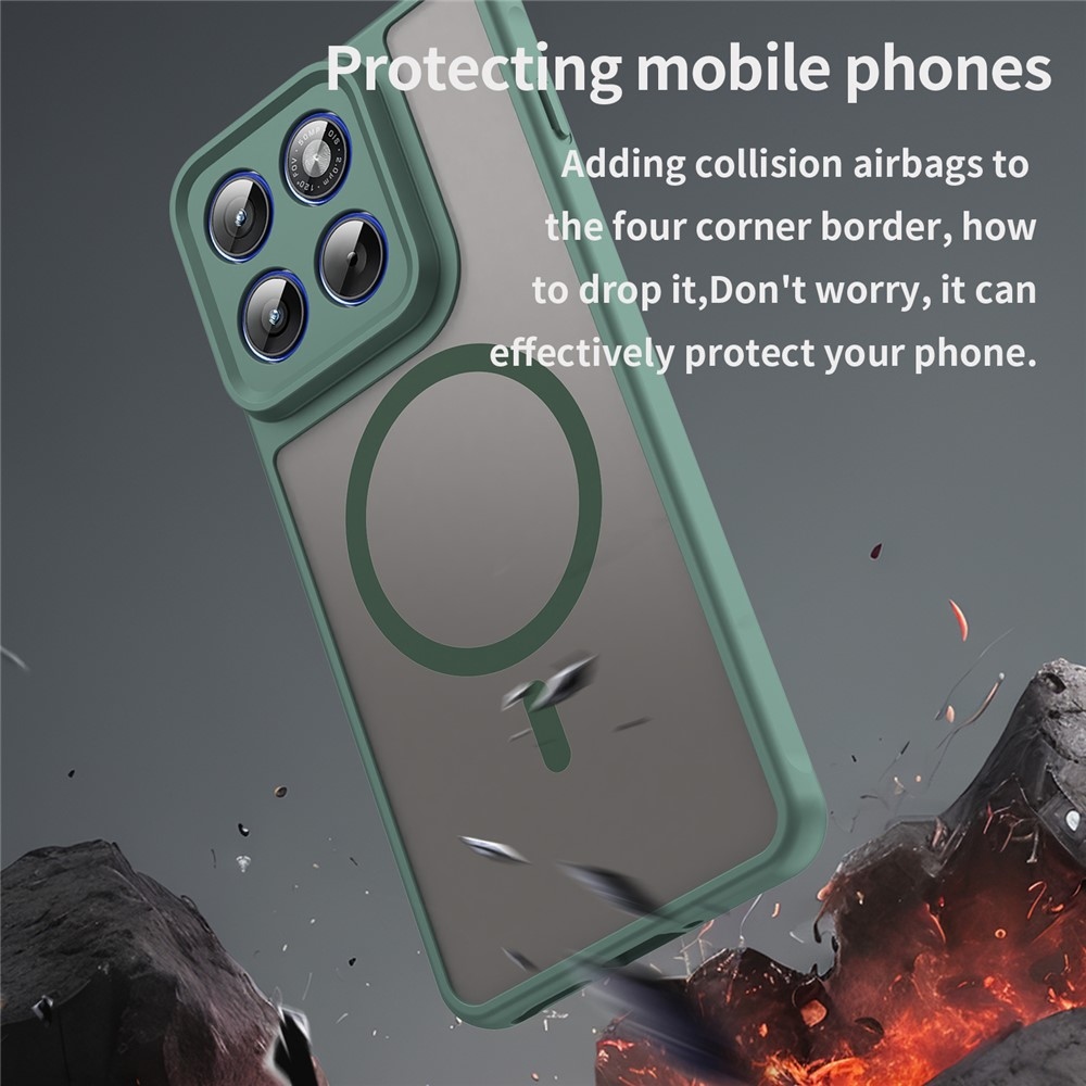 Matta zselés tok MagSafe-val a Motorola Edge 70 5G-hez - zöld