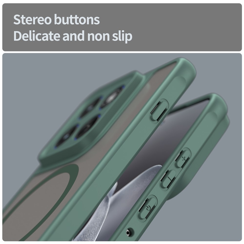 Matta zselés tok MagSafe-val a Motorola Edge 70 5G-hez - zöld