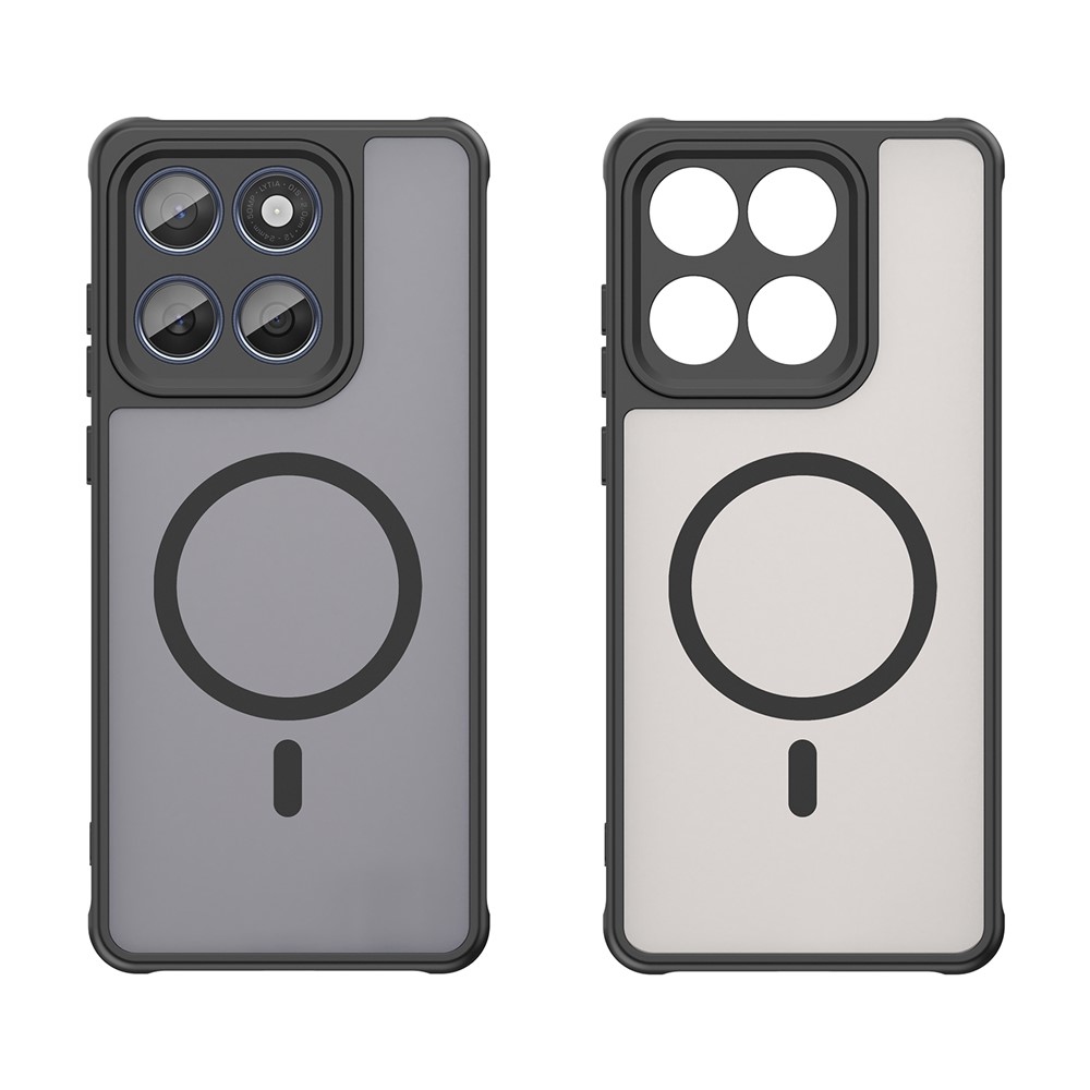 Matt gél tok MagSafe-kompatibilis Motorola Moto G57 Power 5G-hez – fekete
