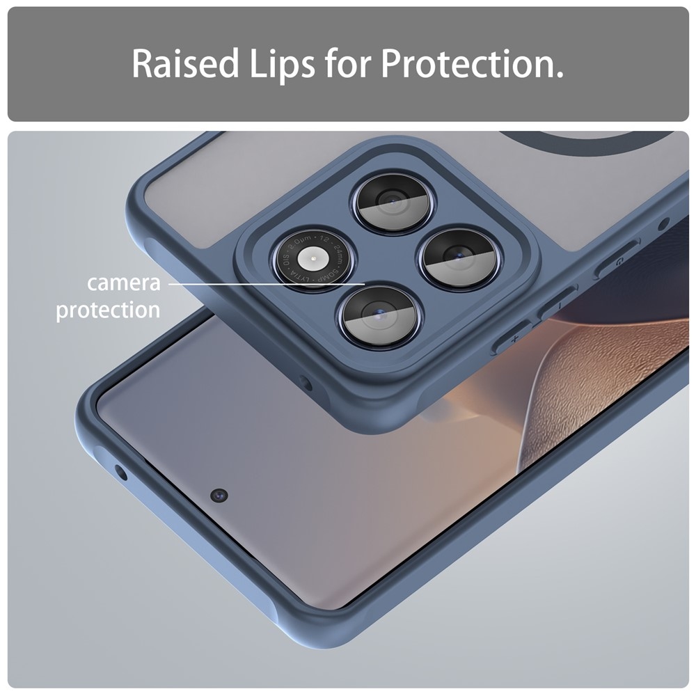 Matt gél tok MagSafe-kompatibilis Motorola Moto G57 Power 5G-hez – kék