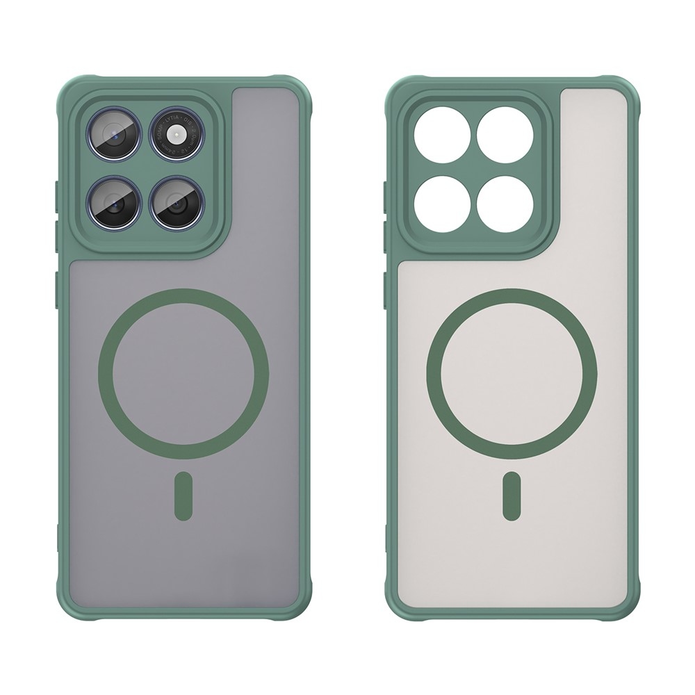 Matt gél tok MagSafe-kompatibilis Motorola Moto G57 Power 5G-hez – zöld