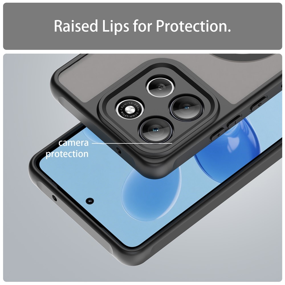 Matt gél tok MagSafe-kompatibilis Motorola Moto G86 5G-hez – fekete