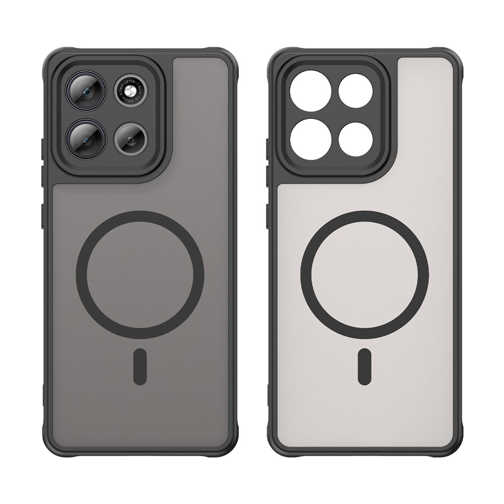 Matt gél tok MagSafe-kompatibilis Motorola Moto G86 5G-hez – fekete