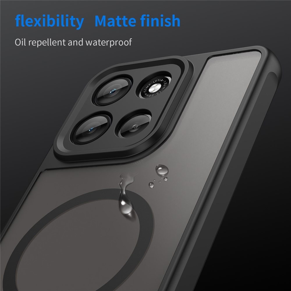 Matt gél tok MagSafe-kompatibilis Motorola Moto G86 5G-hez – fekete