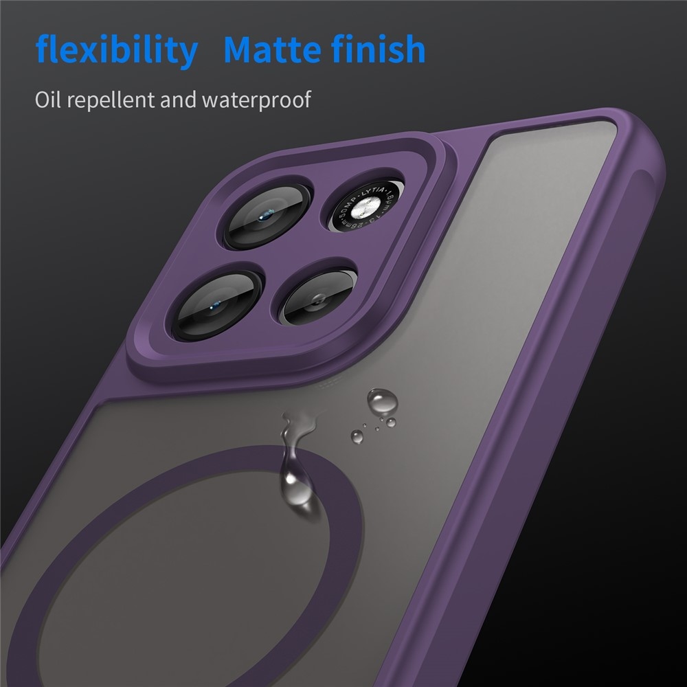 Matt gél tok MagSafe-kompatibilis Motorola Moto G86 5G-hez – lila