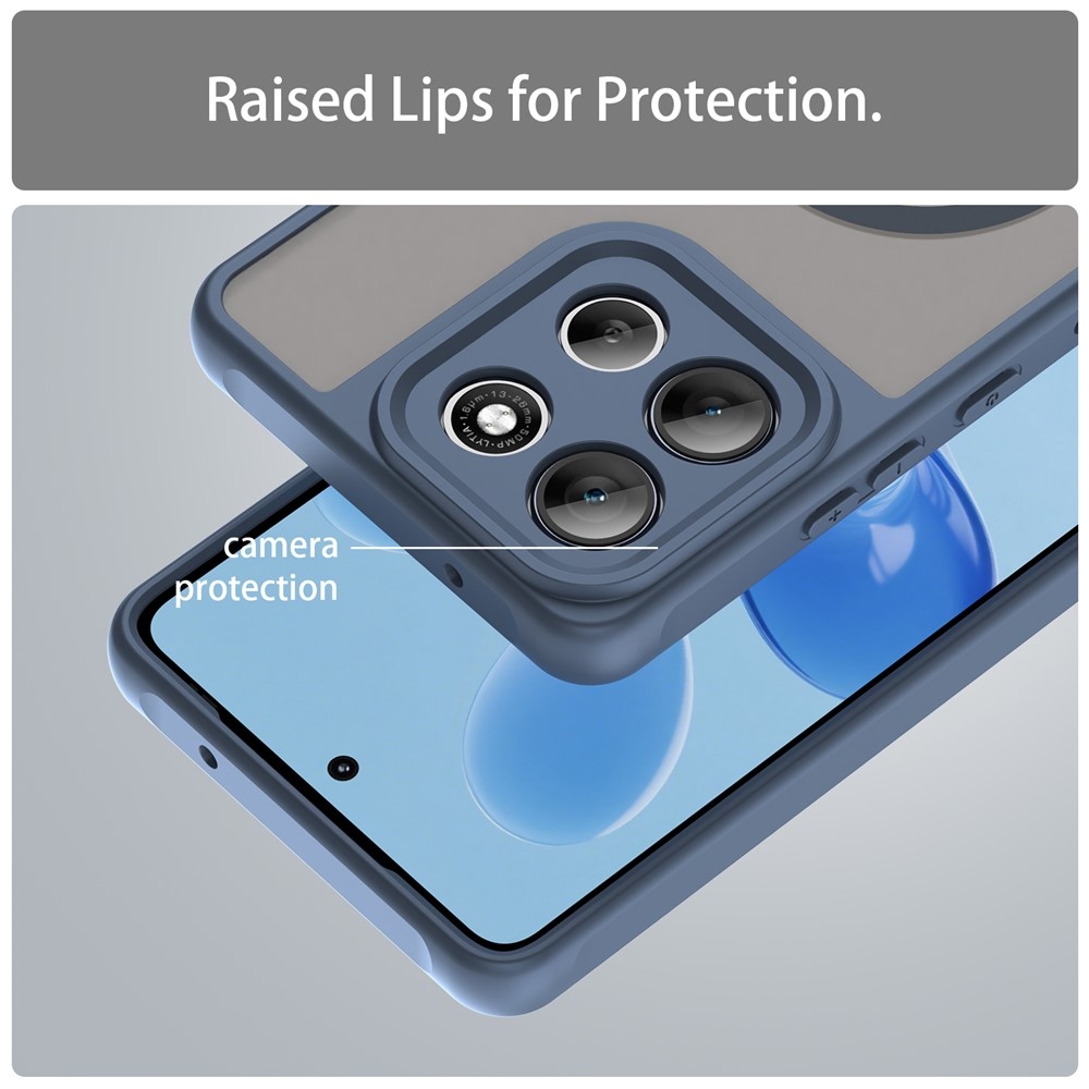 Matt gél tok MagSafe-kompatibilis Motorola Moto G86 5G-hez – kék