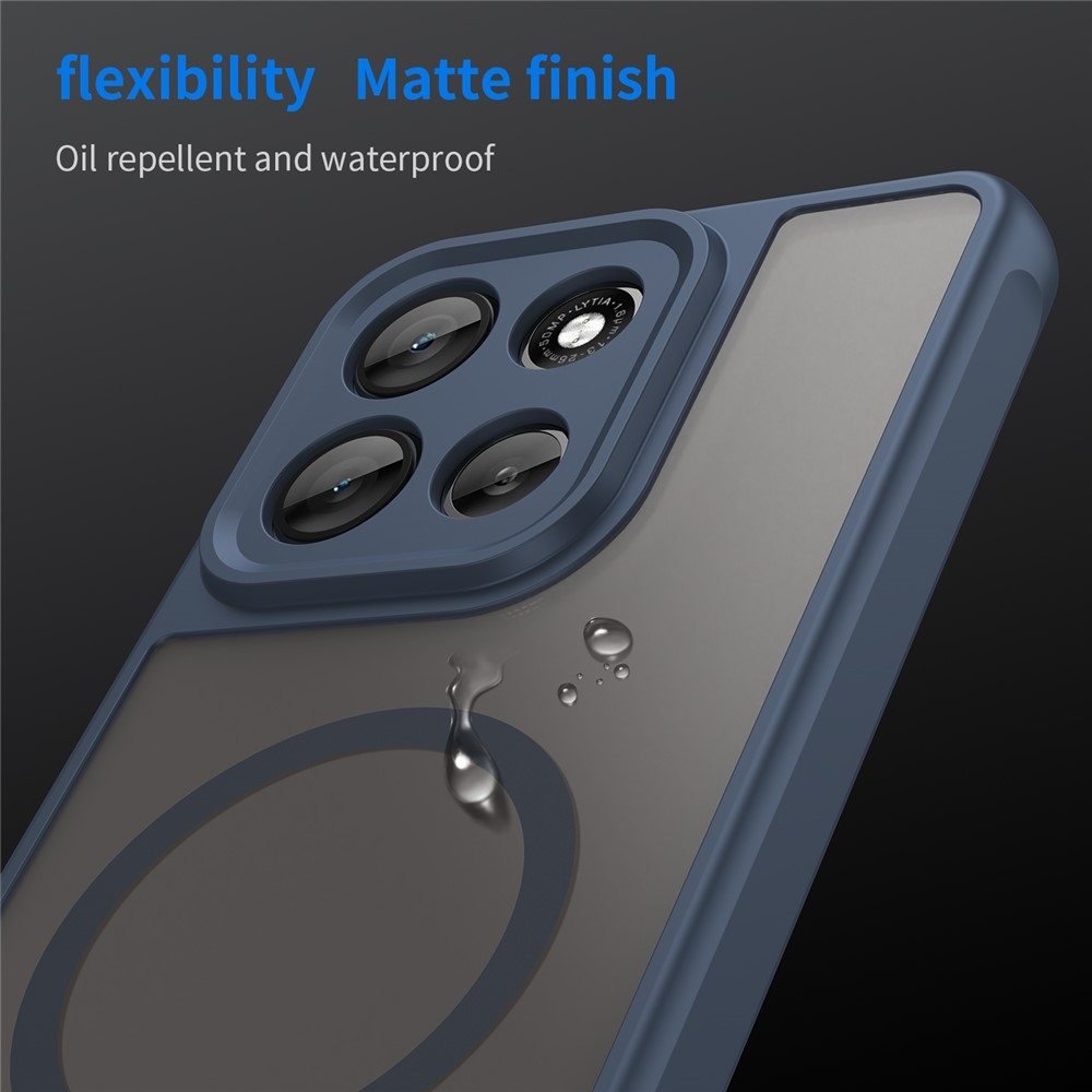 Matt gél tok MagSafe-kompatibilis Motorola Moto G86 5G-hez – kék