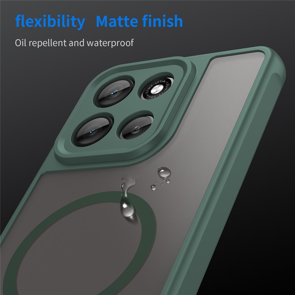 Matt gél tok MagSafe-kompatibilis Motorola Moto G86 5G-hez – zöld