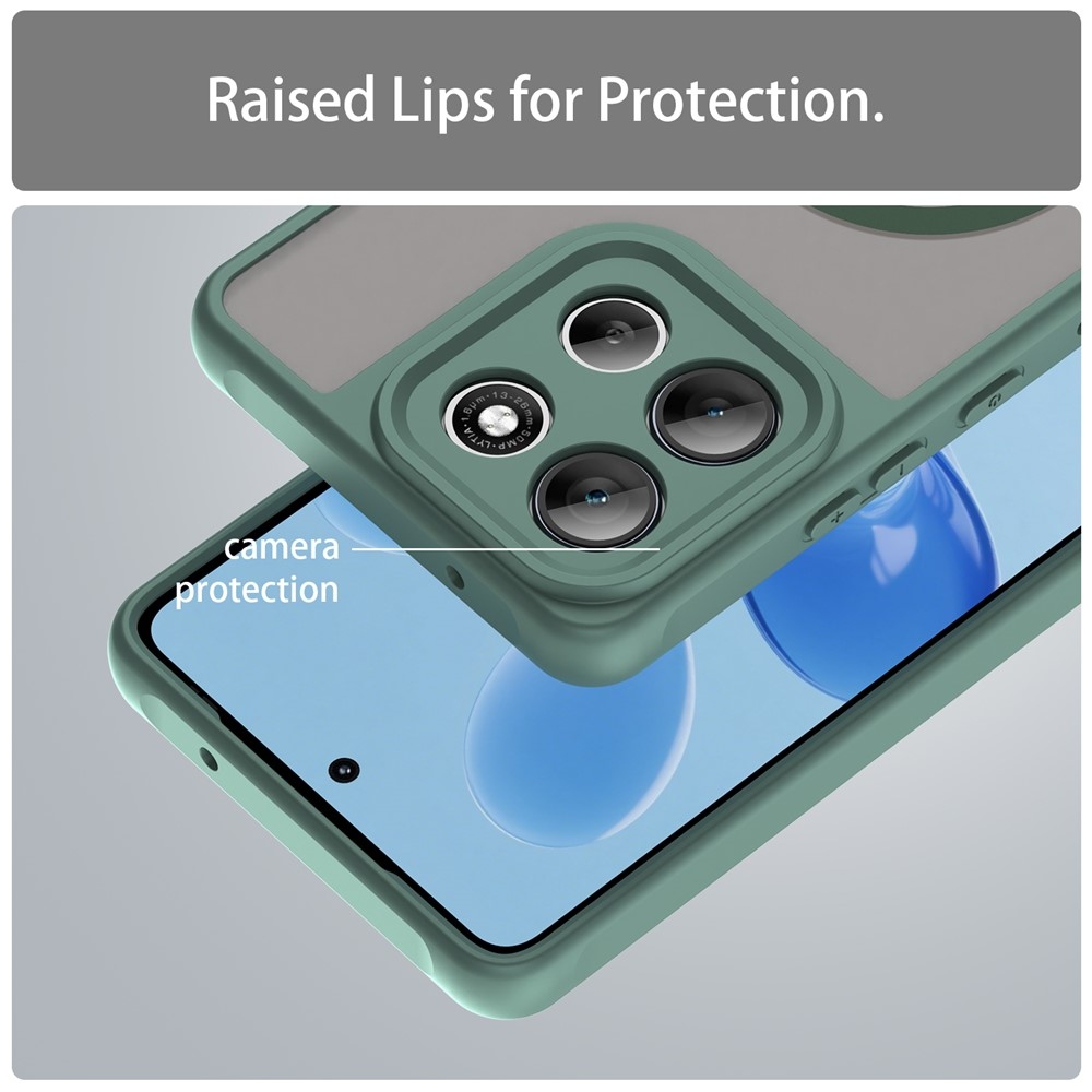 Matt gél tok MagSafe-kompatibilis Motorola Moto G86 5G-hez – zöld