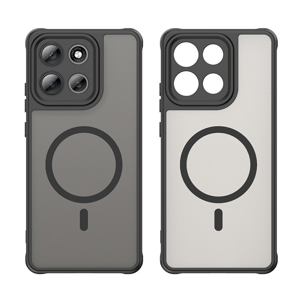 Matt gél tok MagSafe-kompatibilis Motorola Moto G86 Power 5G-hez – fekete