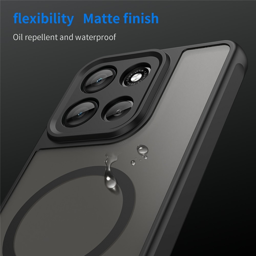 Matt gél tok MagSafe-kompatibilis Motorola Moto G86 Power 5G-hez – fekete