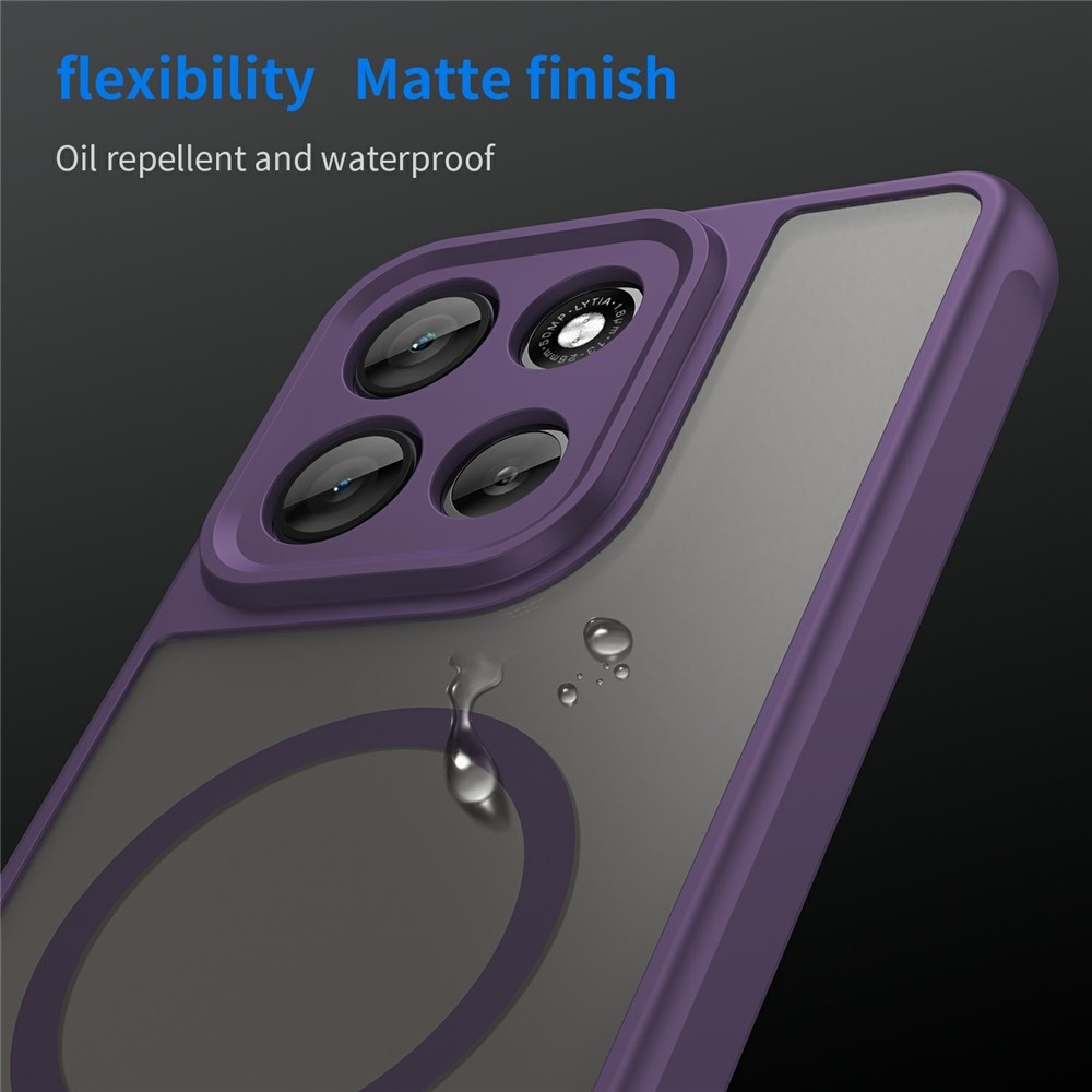 Matt gél tok MagSafe-kompatibilis Motorola Moto G86 Power 5G-hez – lila