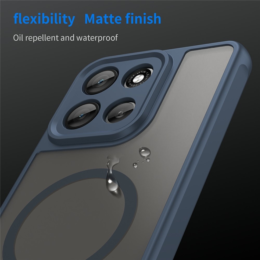 Matt gél tok MagSafe-kompatibilis Motorola Moto G86 Power 5G-hez – kék