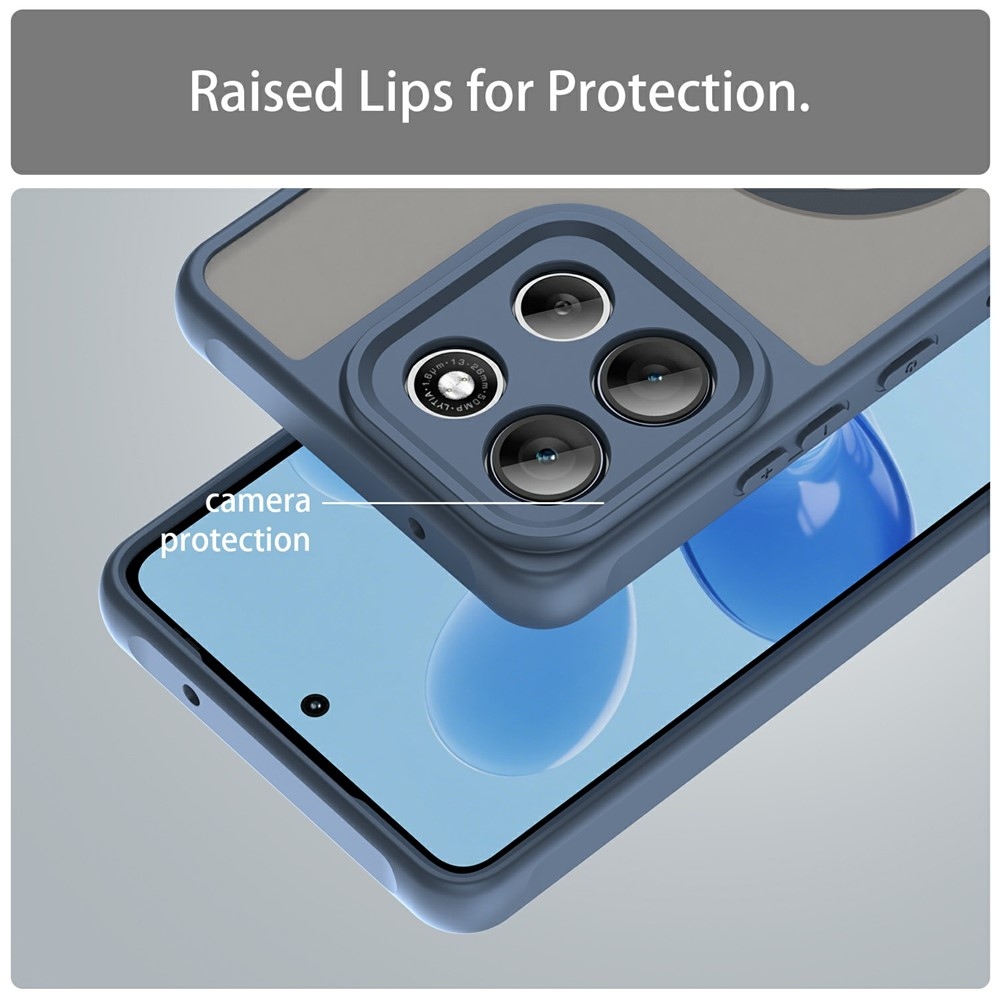 Matt gél tok MagSafe-kompatibilis Motorola Moto G86 Power 5G-hez – kék