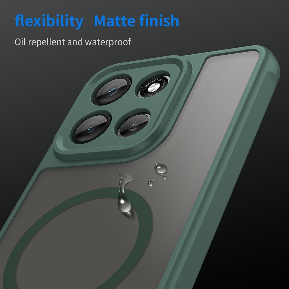 Matt gél tok MagSafe-kompatibilis Motorola Moto G86 Power 5G-hez – zöld