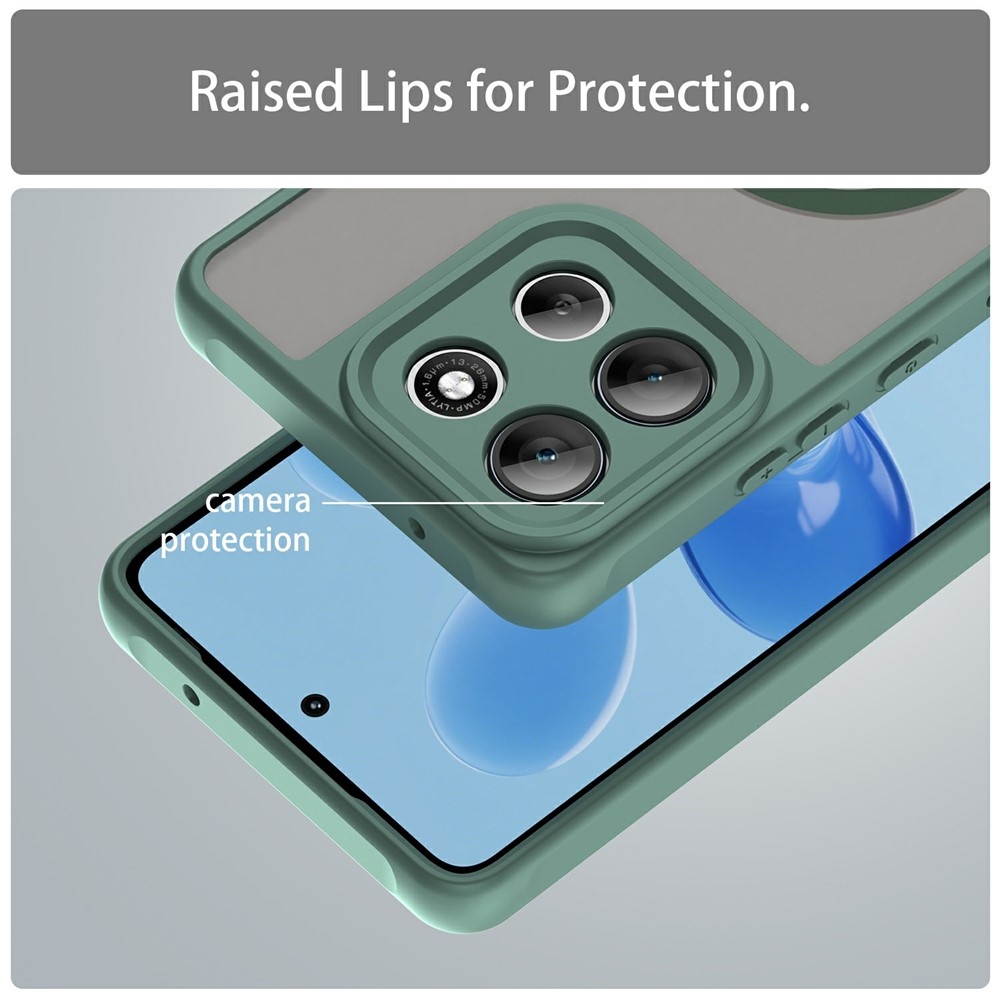 Matt gél tok MagSafe-kompatibilis Motorola Moto G86 Power 5G-hez – zöld