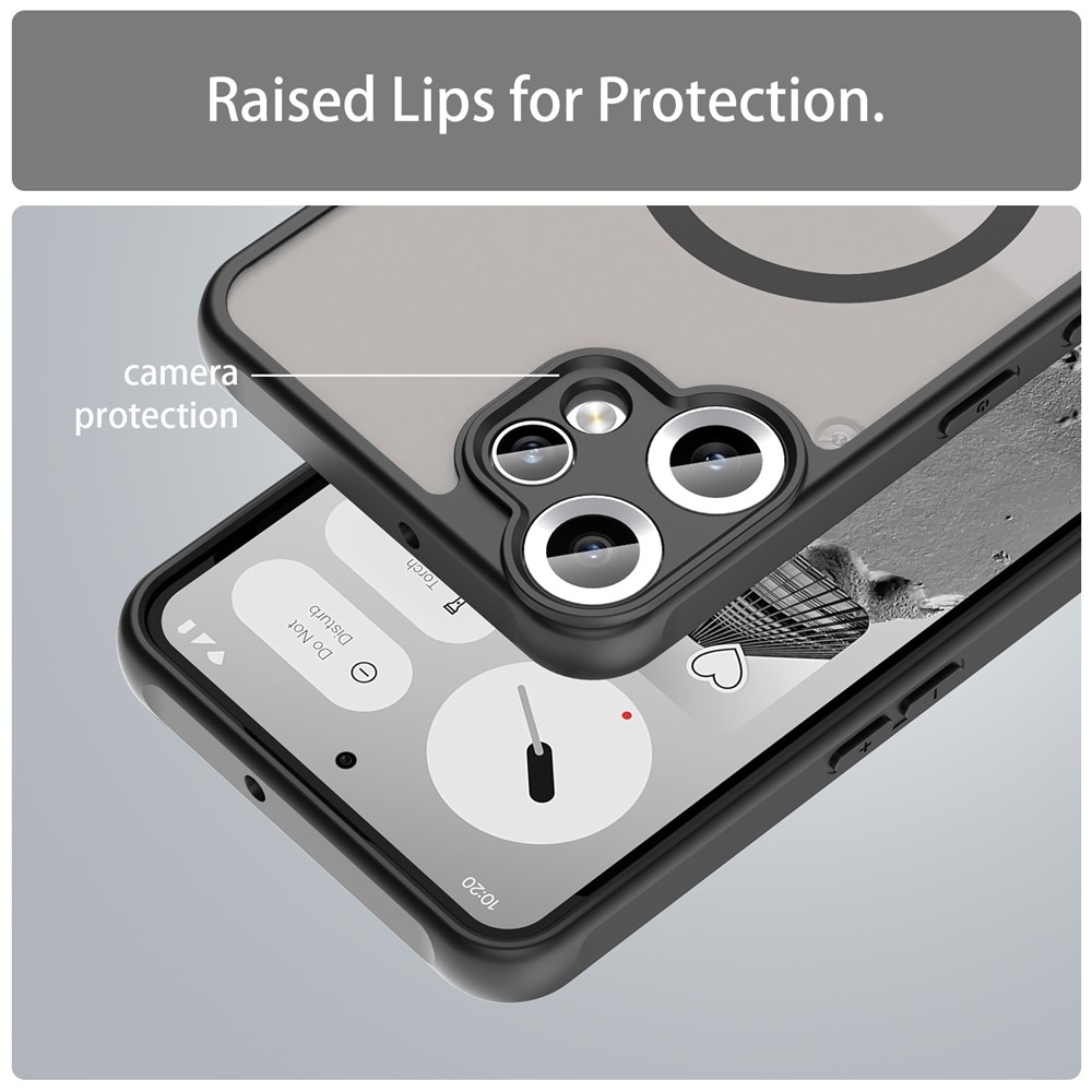 Matta zselés tok MagSafe a Nothing CMF Phone 2 Pro készülékre - fekete