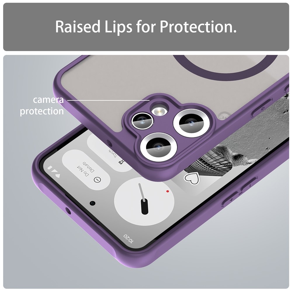 Matta zselés tok MagSafe a Nothing CMF Phone 2 Pro készülékre - lila