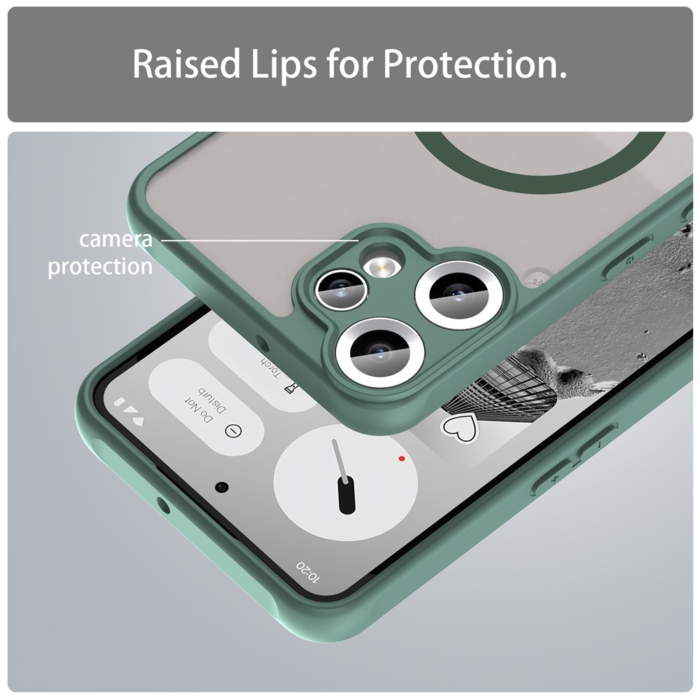 Matta zselés tok MagSafe tok a Nothing CMF Phone 2 Pro készülékre - zöld