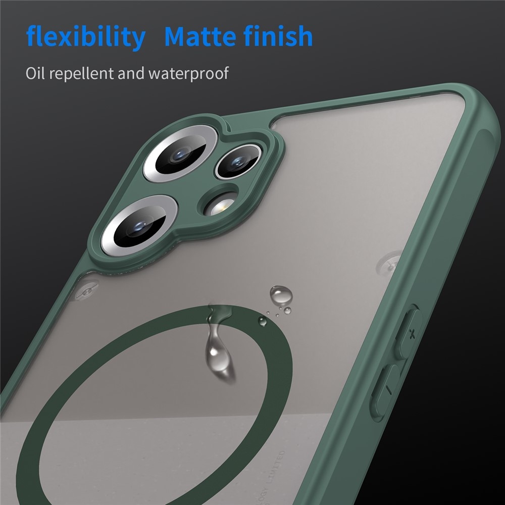 Matta zselés tok MagSafe tok a Nothing CMF Phone 2 Pro készülékre - zöld