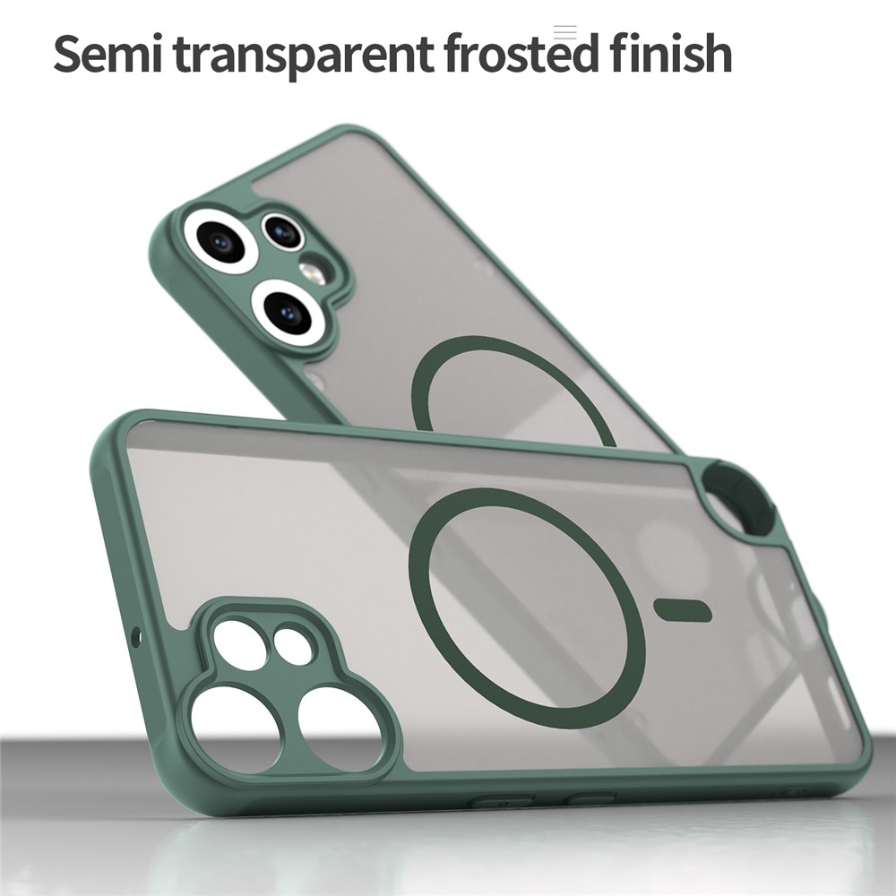 Matta zselés tok MagSafe tok a Nothing CMF Phone 2 Pro készülékre - zöld