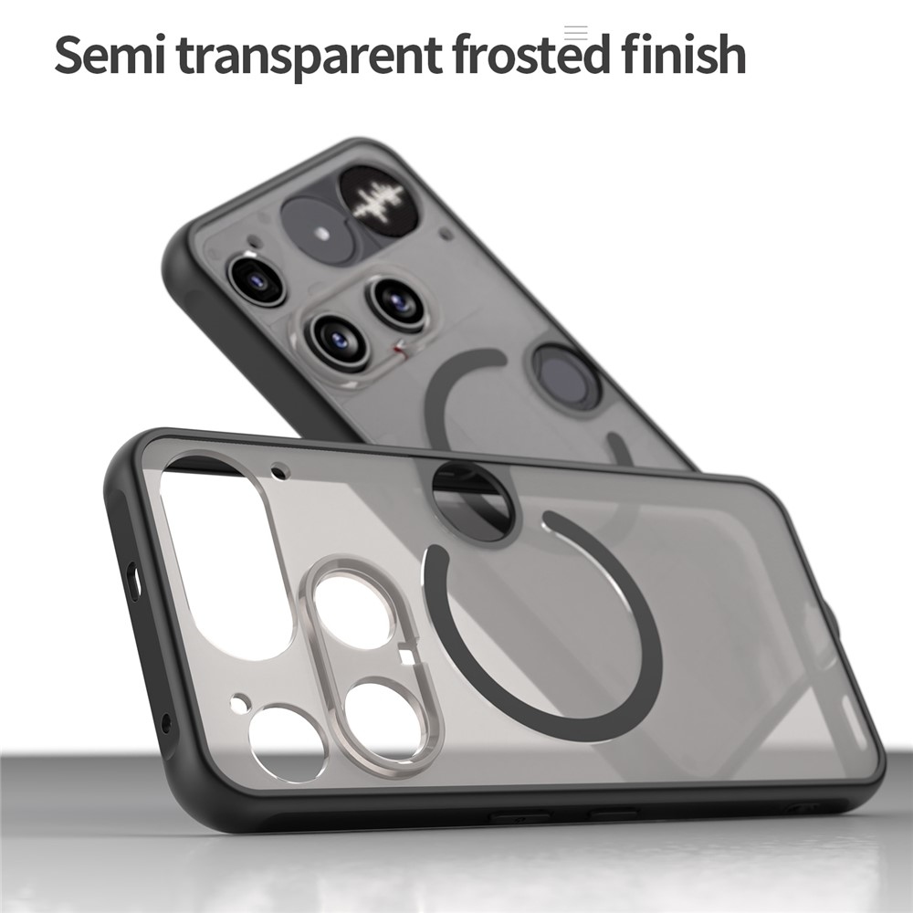 Matta zselés tok MagSafe tokkal Nothing Phone (3) 5G-hez - fekete