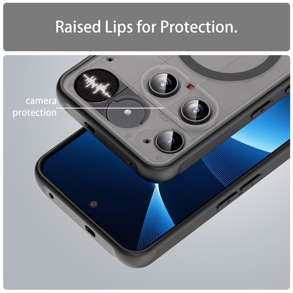 Matta zselés tok MagSafe tokkal Nothing Phone (3) 5G-hez - fekete