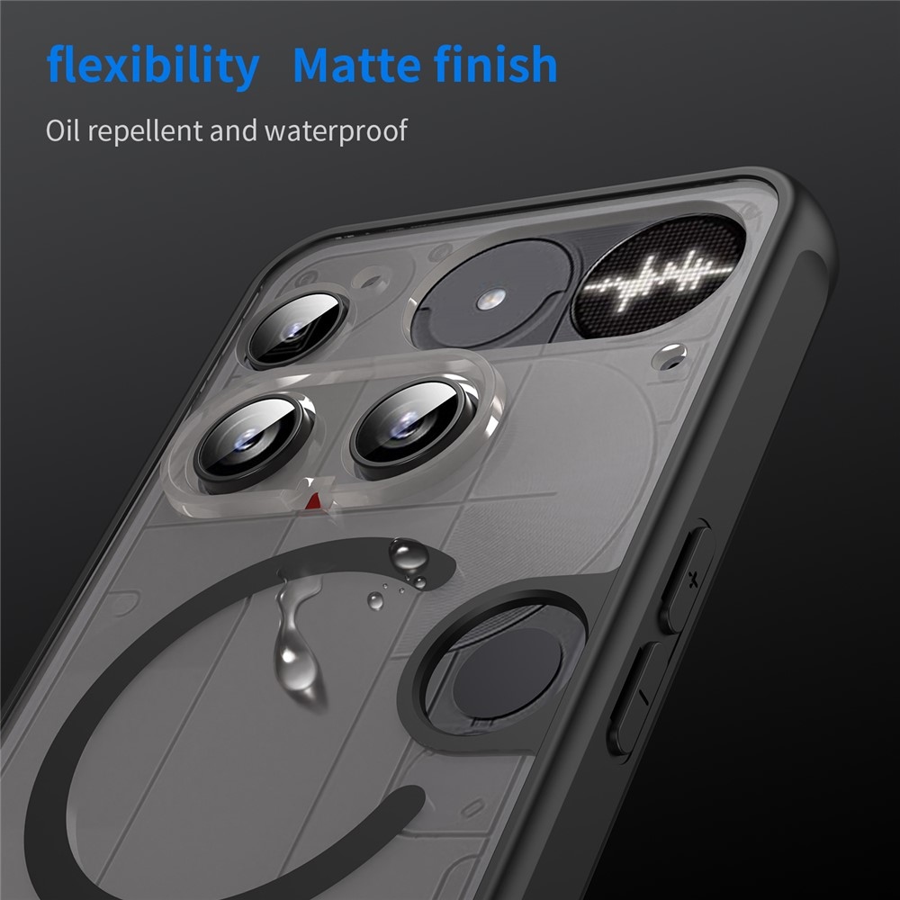 Matta zselés tok MagSafe tokkal Nothing Phone (3) 5G-hez - fekete