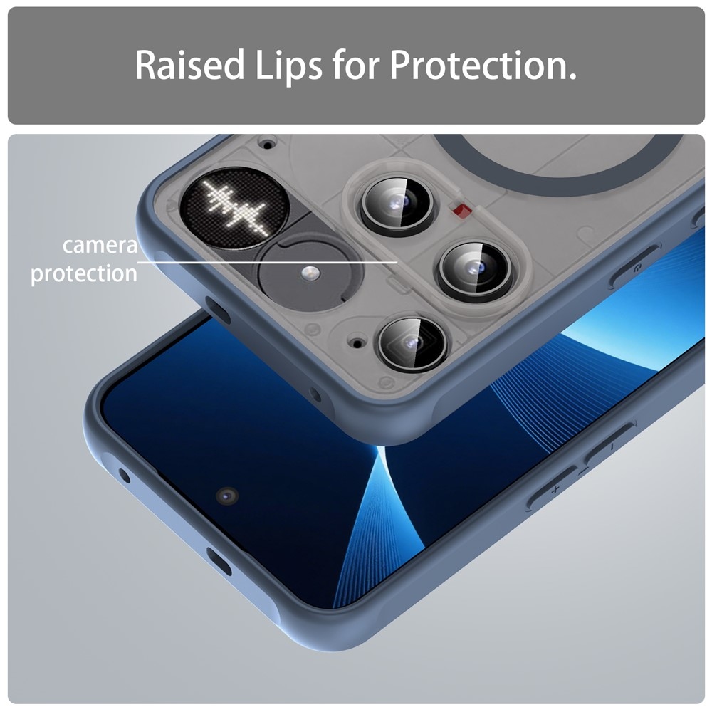 Matta zselés tok MagSafe-zselével Nothing Phone (3) 5G-hez - kék