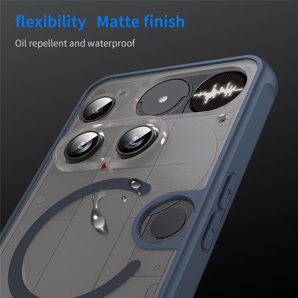 Matta zselés tok MagSafe-zselével Nothing Phone (3) 5G-hez - kék