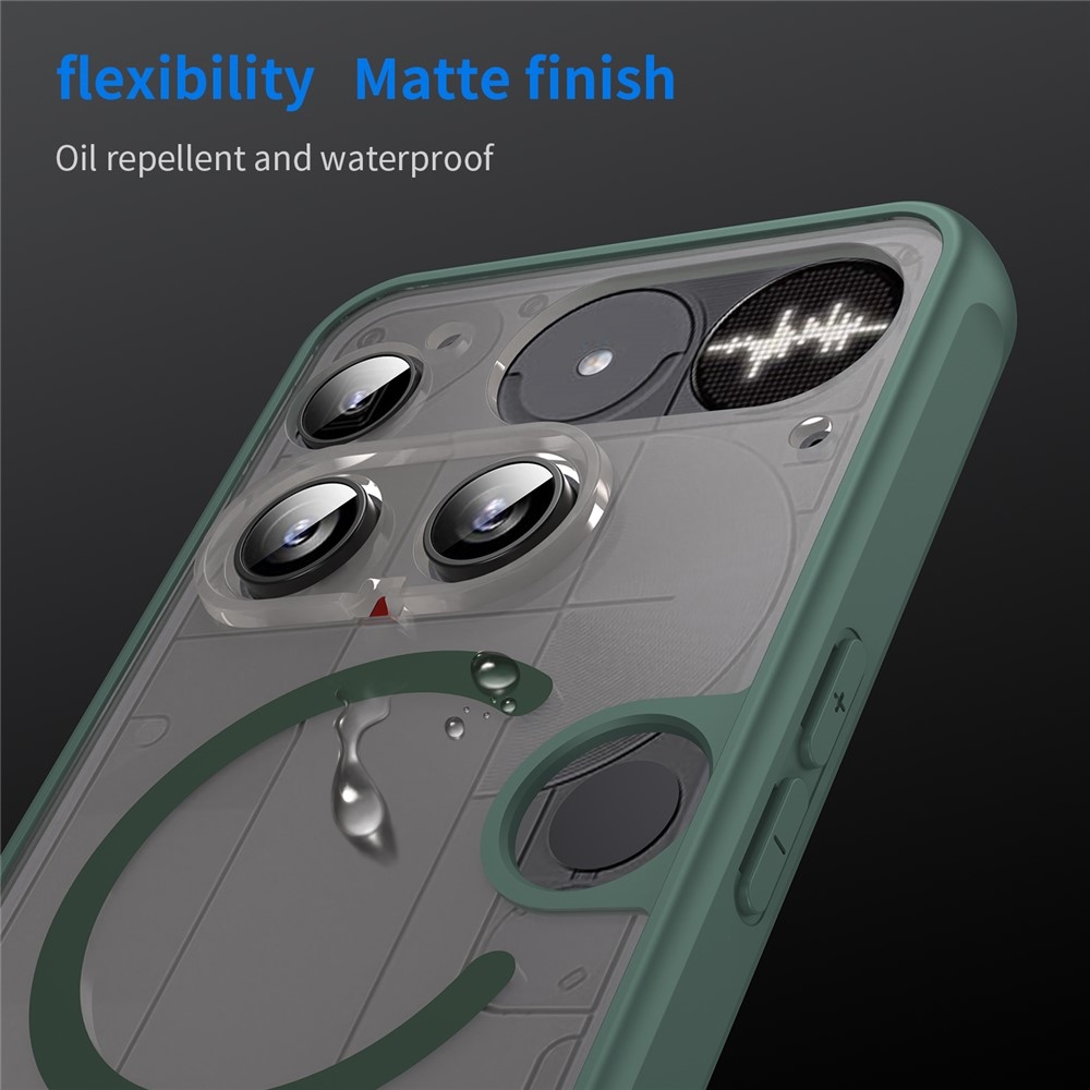 Matta zselés tok MagSafe tokkal Nothing Phone (3) 5G - zöld
