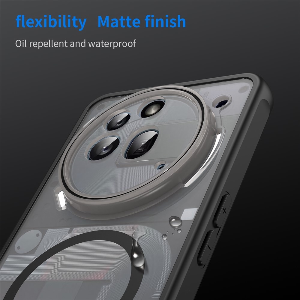 Matta zselés tok MagSafe-zselével a Nothing Phone (3a) Pro készülékhez - fekete