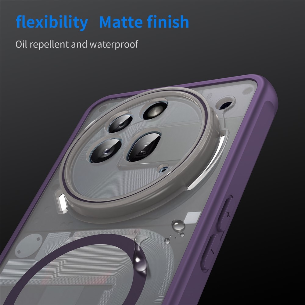 Matte zselés tok MagSafe-rel a Nothing Phone (3a) Pro készülékre - lila