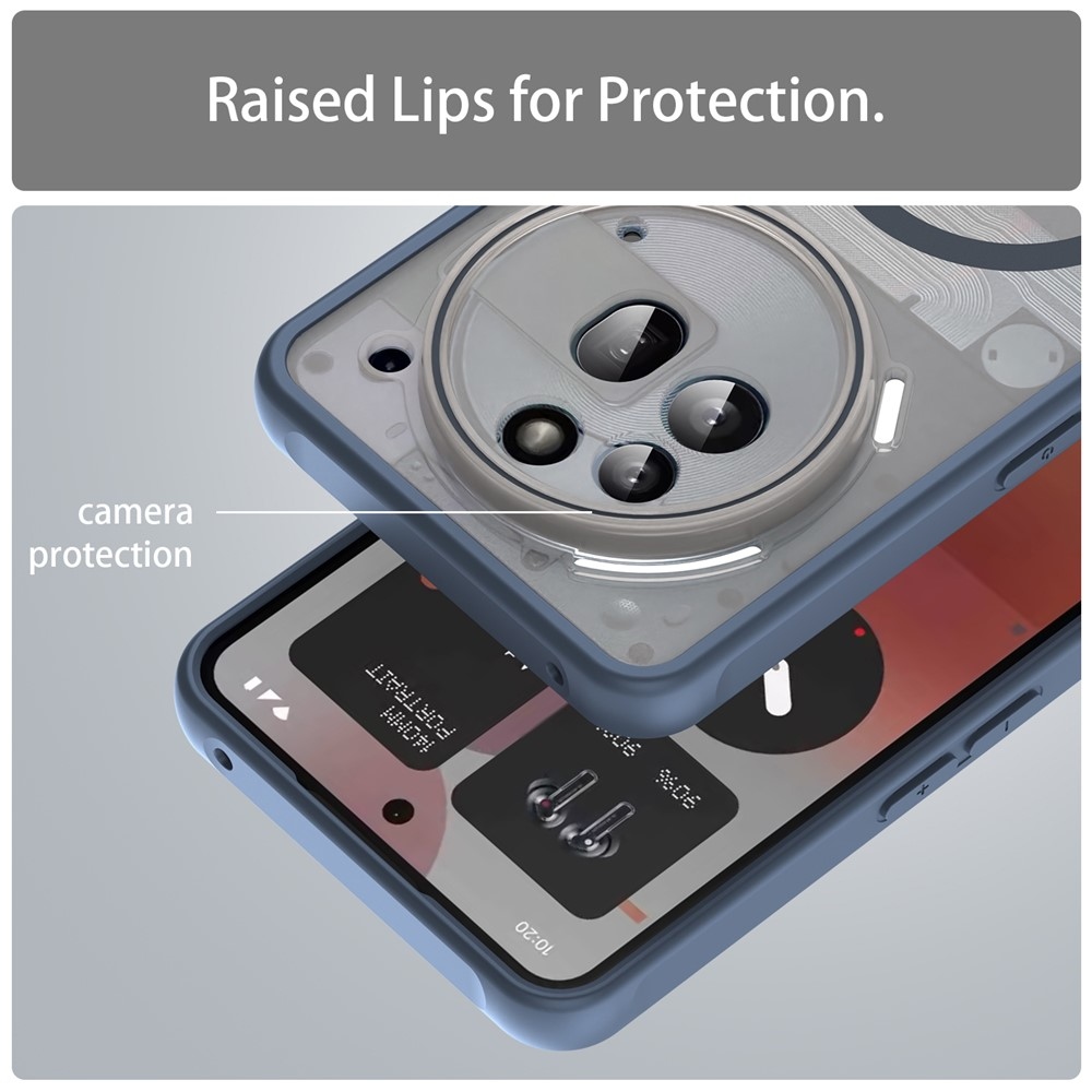 Matta zselés tok MagSafe tok a Nothing Phone (3a) Pro készülékre - kék