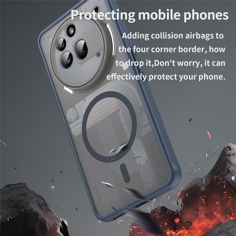 Matta zselés tok MagSafe tok a Nothing Phone (3a) Pro készülékre - kék