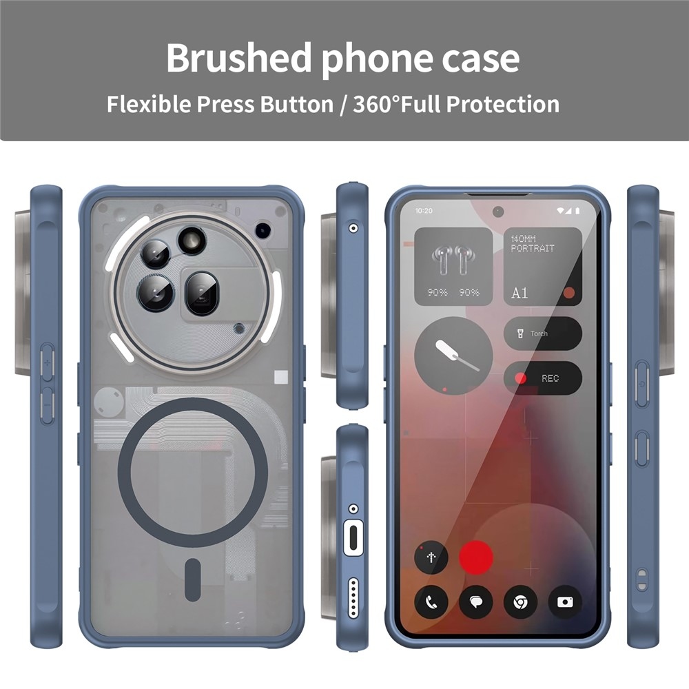 Matta zselés tok MagSafe tok a Nothing Phone (3a) Pro készülékre - kék