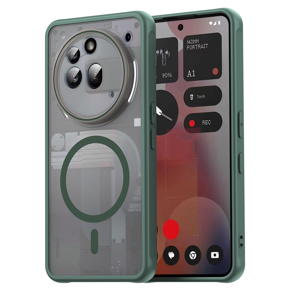 Matta zselés tok MagSafe-zselével a Nothing Phone (3a) Pro készülékhez - zöld